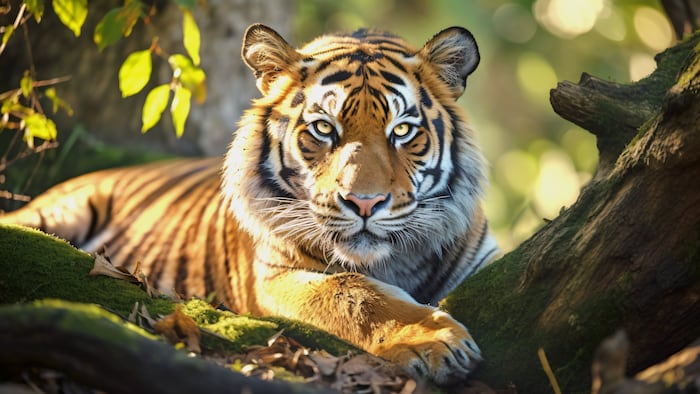 Tiger in a tree