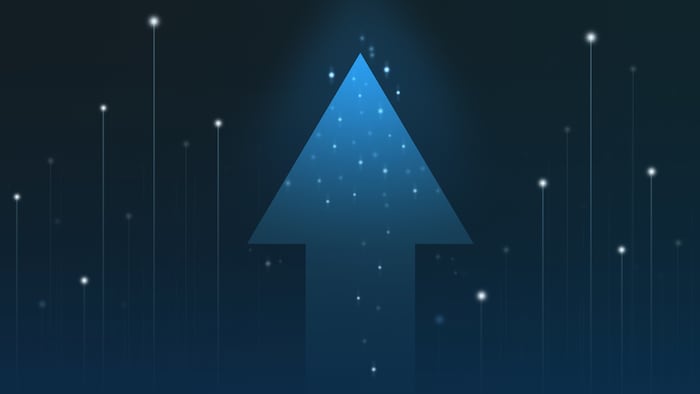 Upward arrow