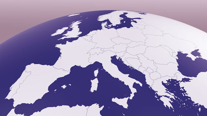 3d render of Europe map Earth globe