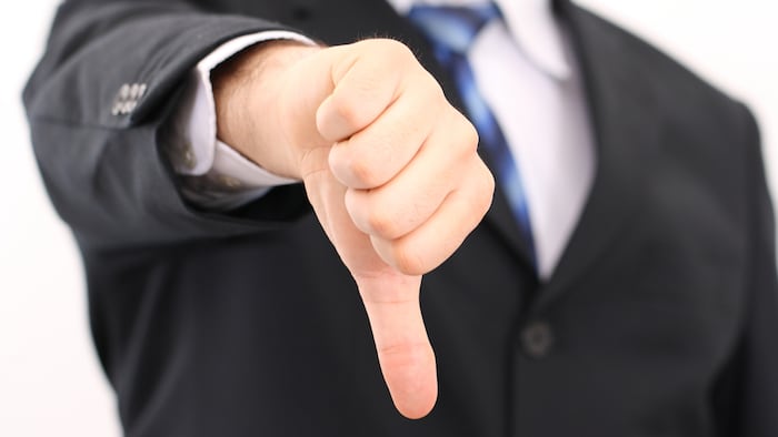 Dislike sign, thumb down